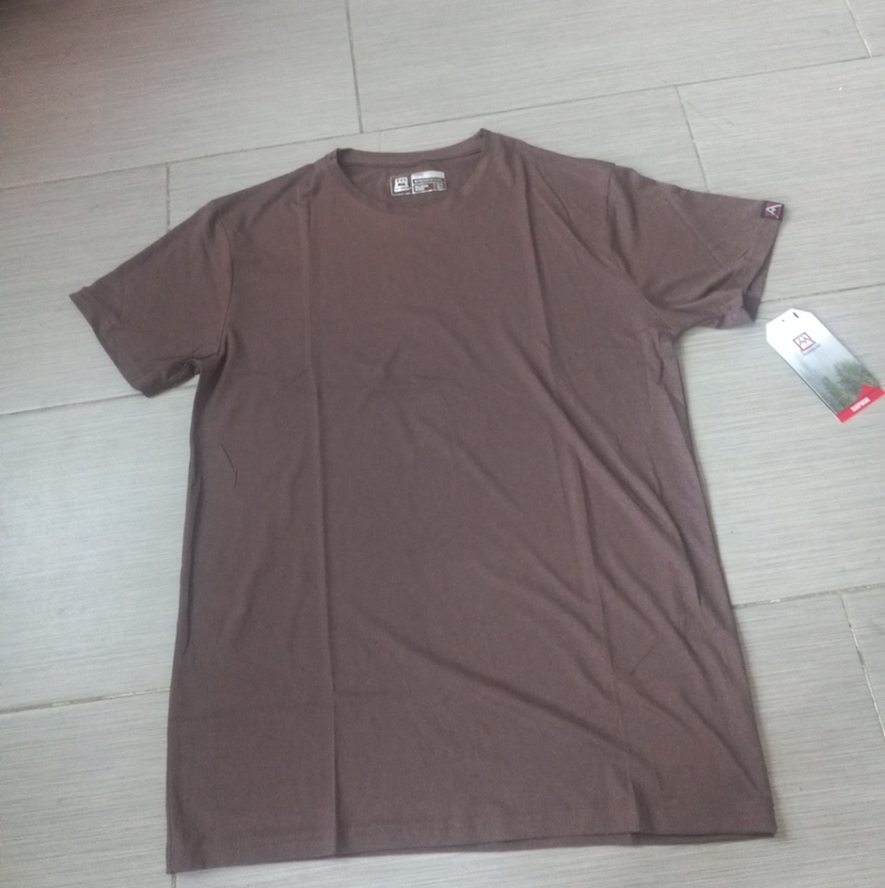 Avalanche Sleepwear Short Sleeve Shirt Men Sz Large New With Tags $26 MSRP Brown